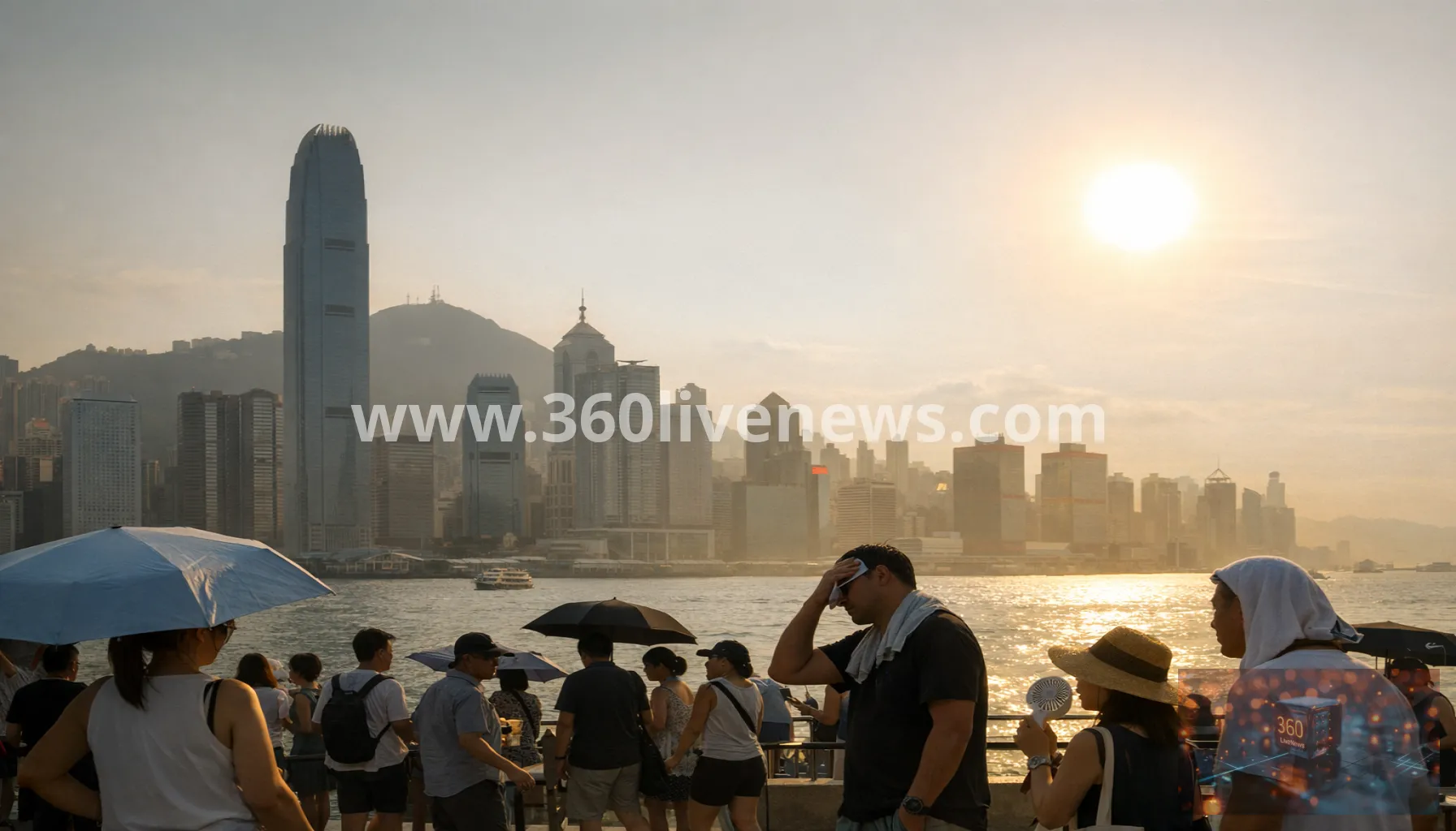 Hong Kong records hottest day ever as Typhoon Dolphin drives extreme heat