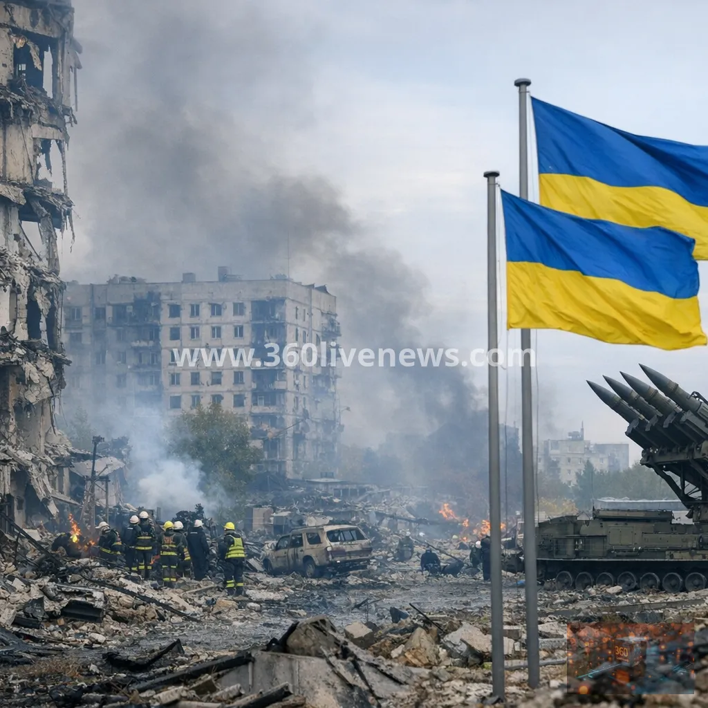 Ukraine says Russian missile and drone strikes kill at least eight as Zelenskyy urges stronger air defences