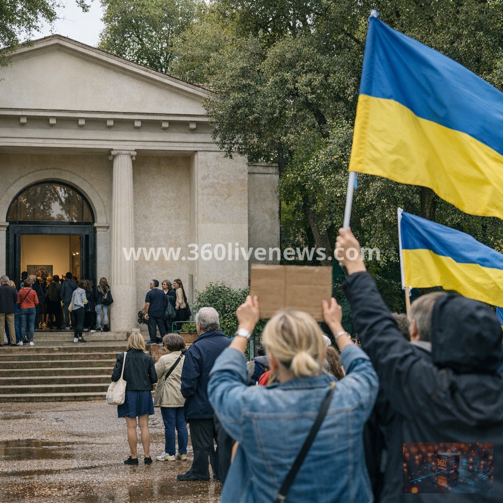 Russia reopens Venice Biennale pavilion amid protests