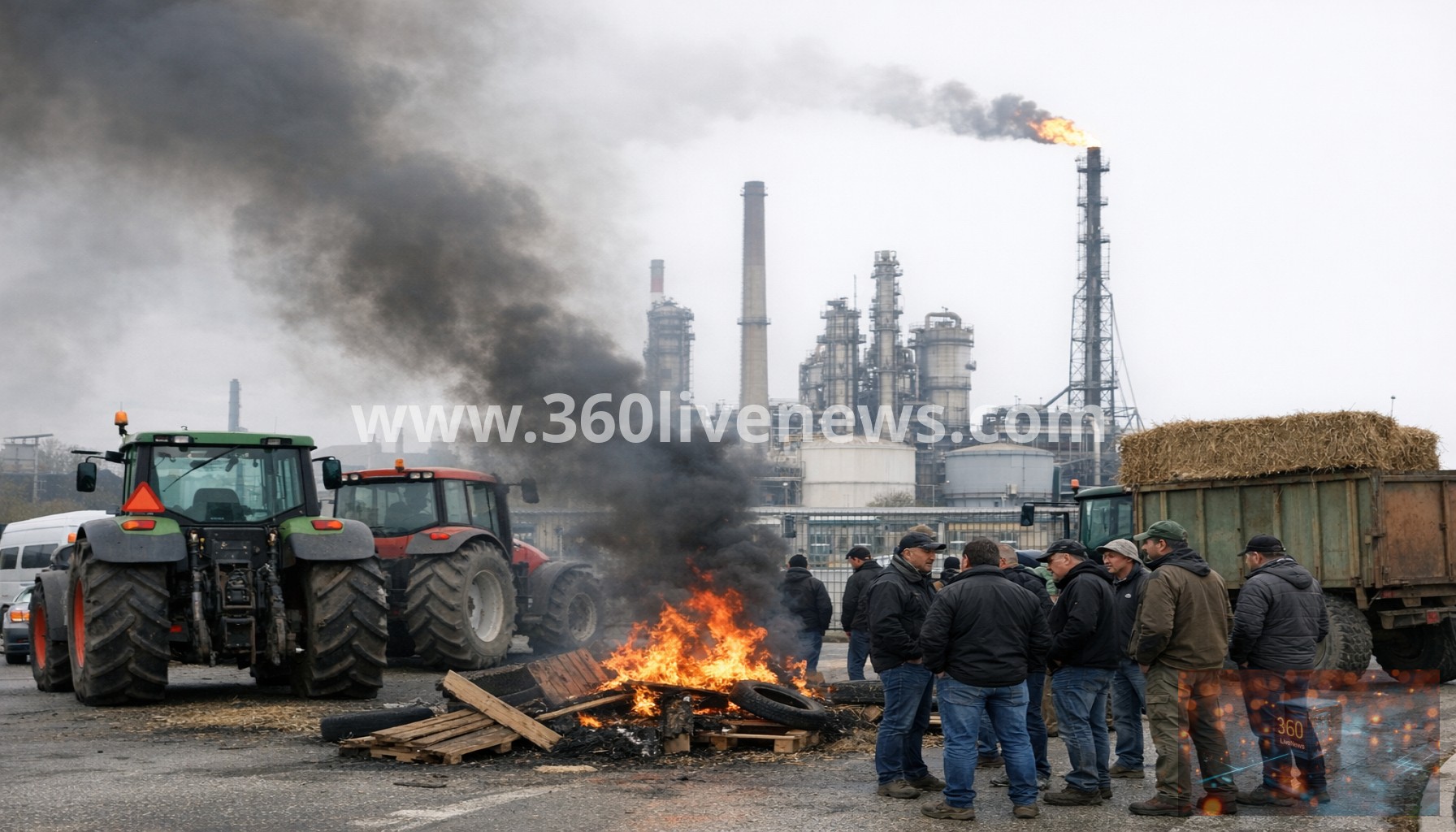 French farmers protest at Feyzin refinery over fuel and input costs