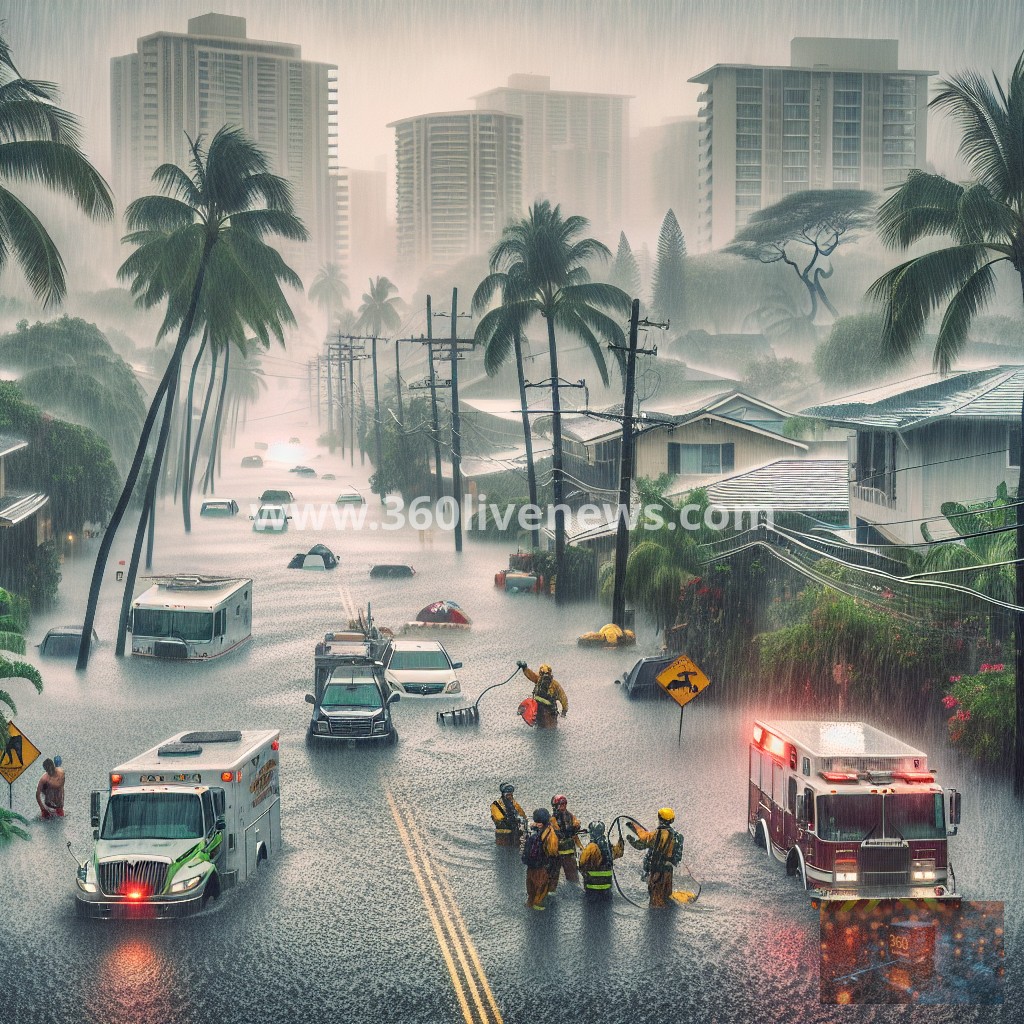 Hawaii faces severe flooding, prompting evacuation orders for thousands as heavy rainfall continues on Oahu and Maui