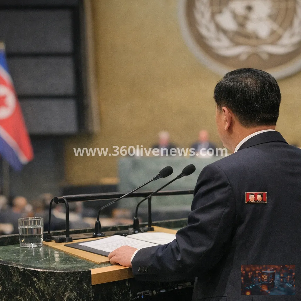North Korea envoy speaks at UN General Assembly wearing Kim family brooch