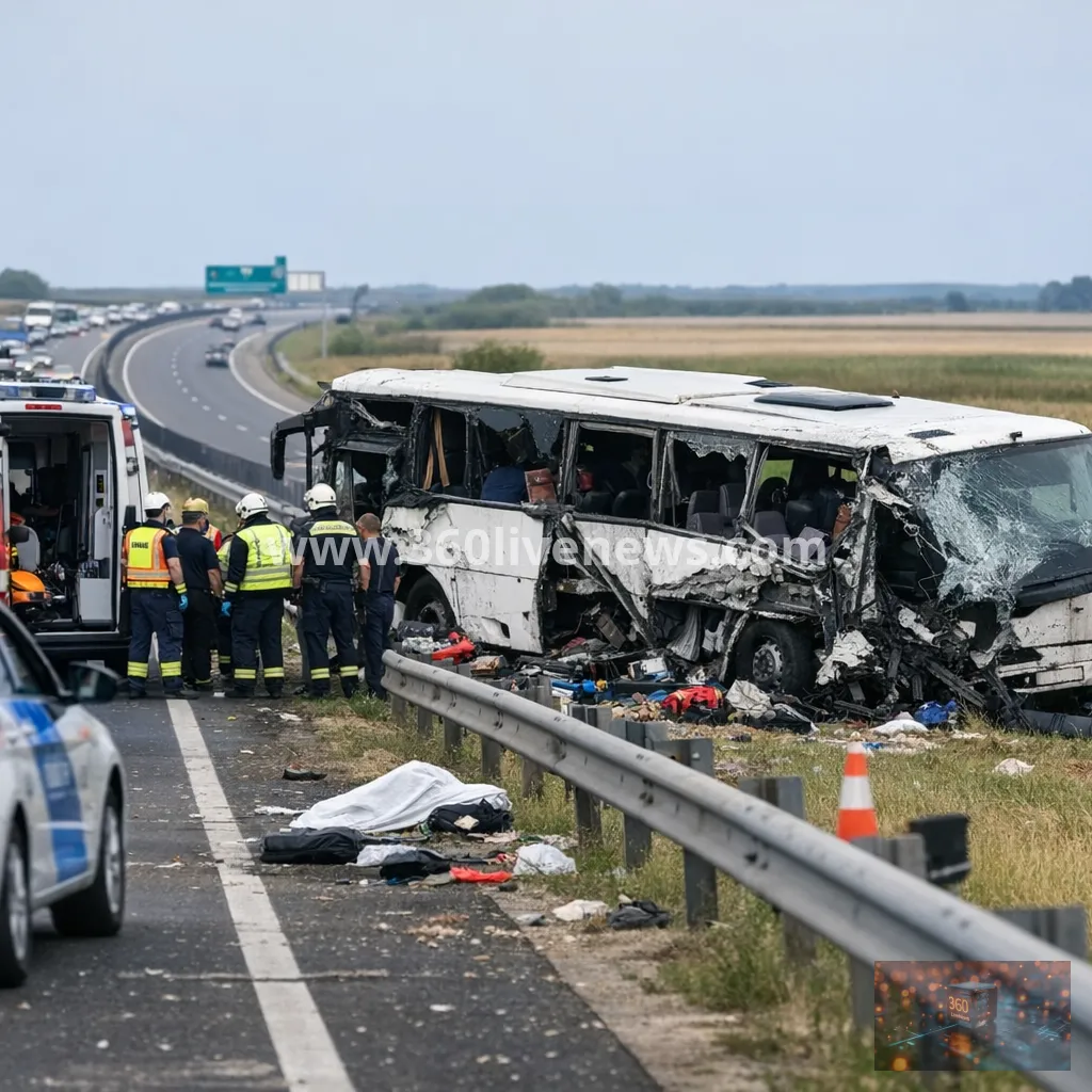 Twelve killed as tourist bus crashes on Hungary's M3 motorway near Mezokeresztes