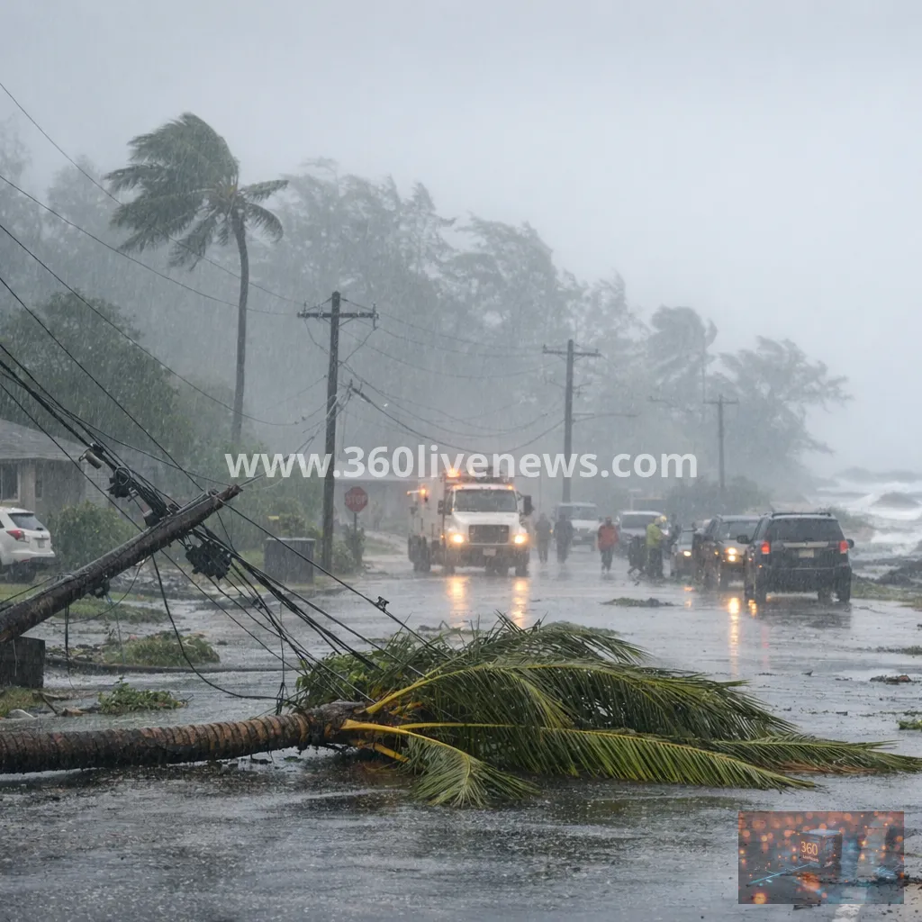 Hurricane Lowell lashes Kauai with outages and evacuations