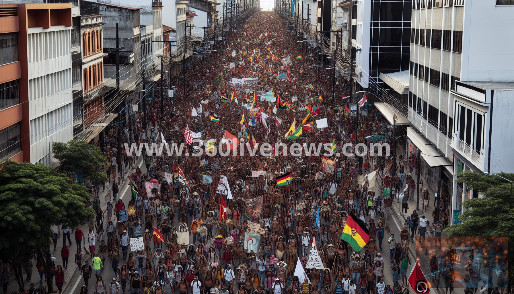 Thousands of Indigenous people march in Brasilia to advocate for land rights and protest against government policies