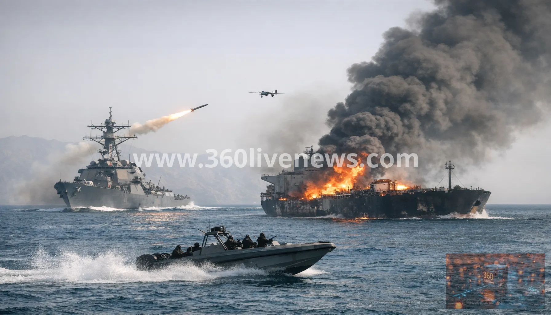 US and Iran trade strikes as Trump reinstates naval blockade of Iranian ports and third night of attacks begins