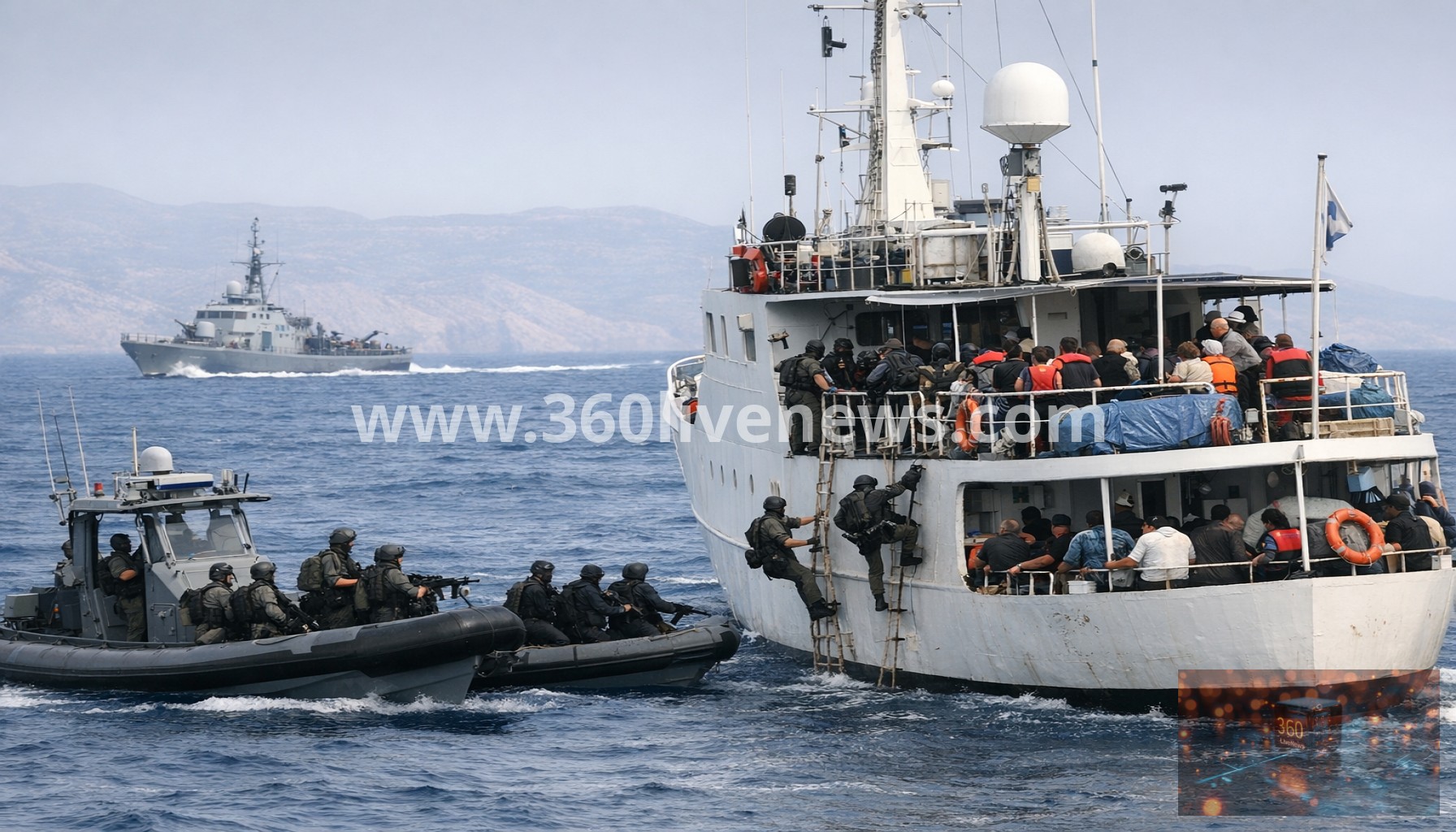 Israeli Military Intercepts Gaza-bound Global Sumud Flotilla Aid Boats Near Crete