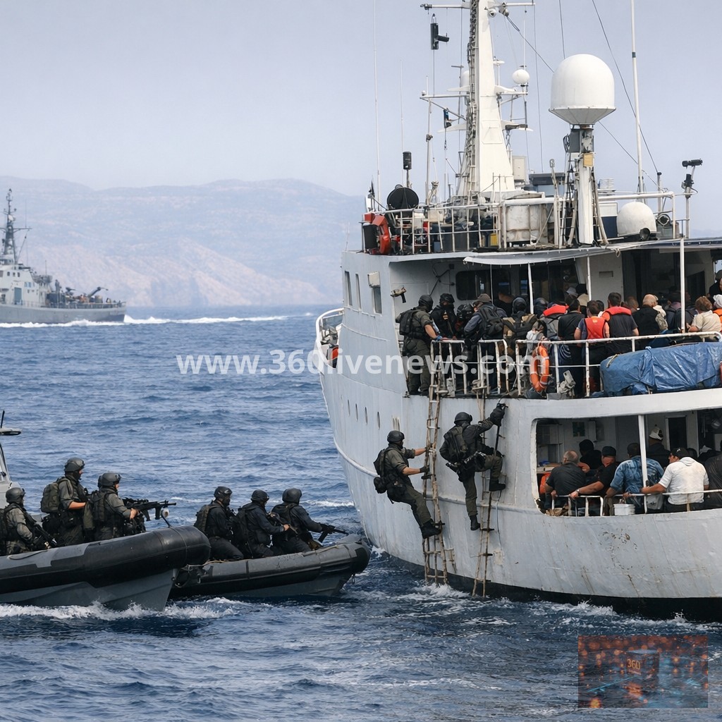 Israeli Military Intercepts Gaza-bound Global Sumud Flotilla Aid Boats Near Crete