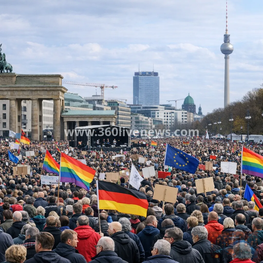 Around 150,000 protest across Germany against AfD after Saxony-Anhalt election win