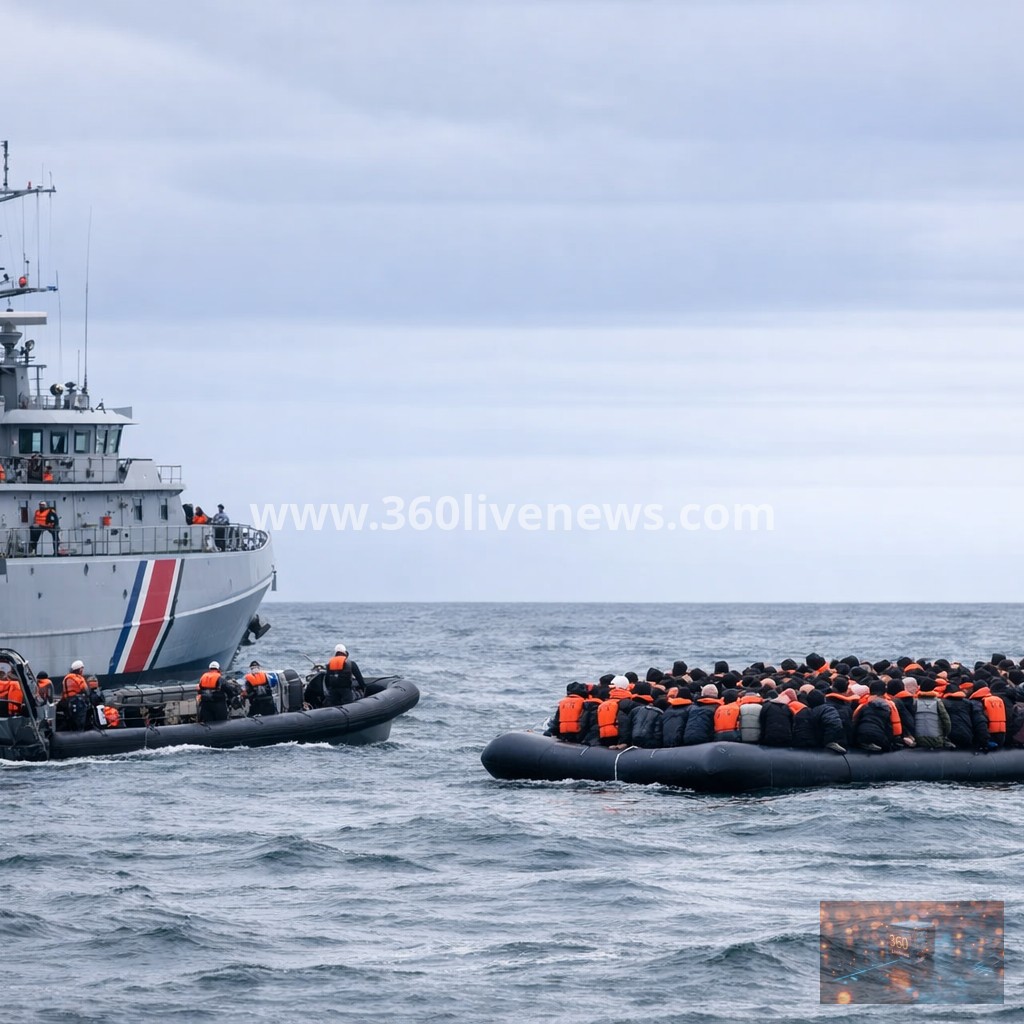 French coastguard rescues over 100 migrants crossing English Channel