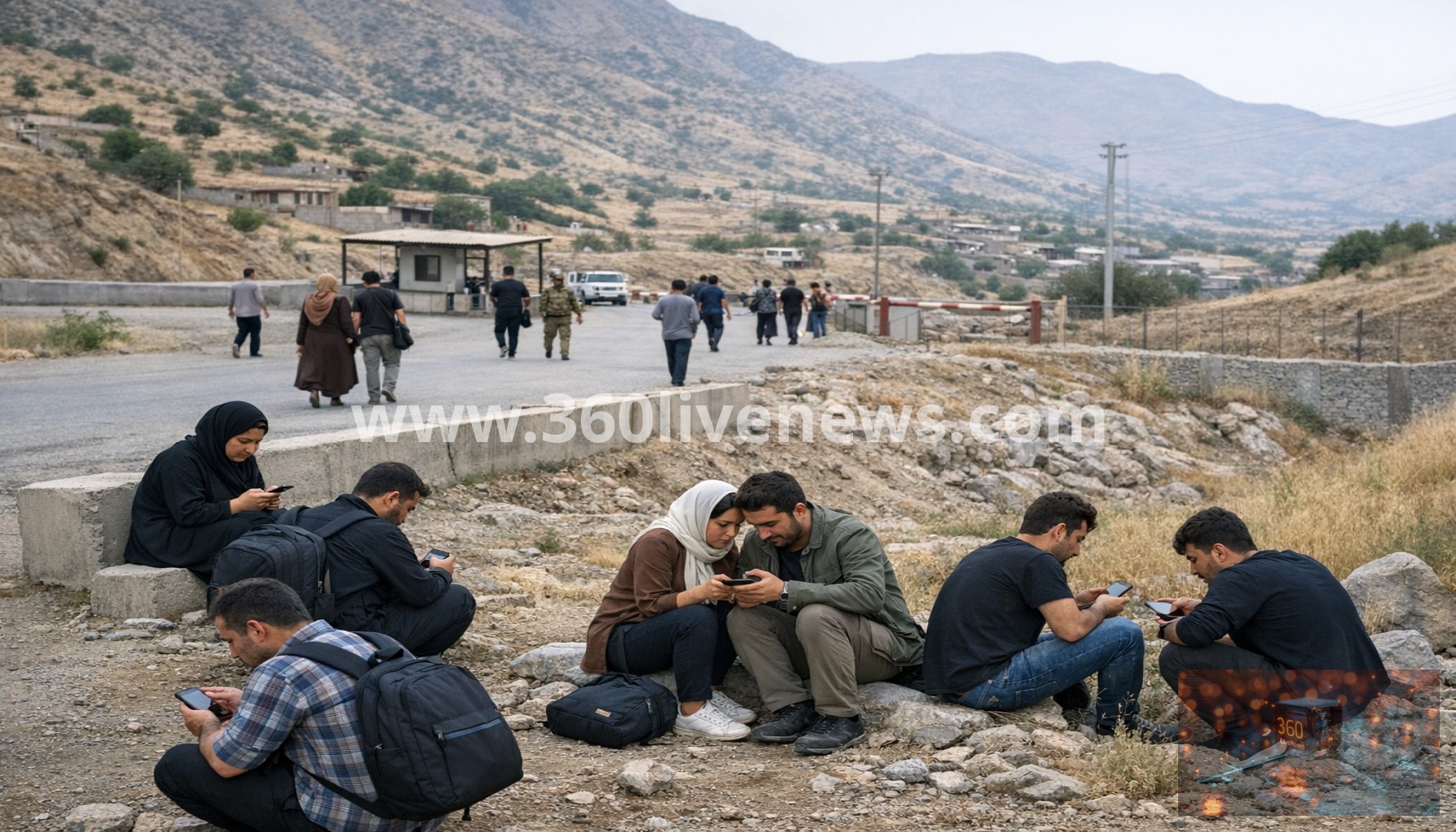 Iranians near Iraq border cross frontier to get internet during blackout