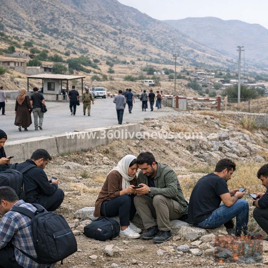Iranians near Iraq border cross frontier to get internet during blackout