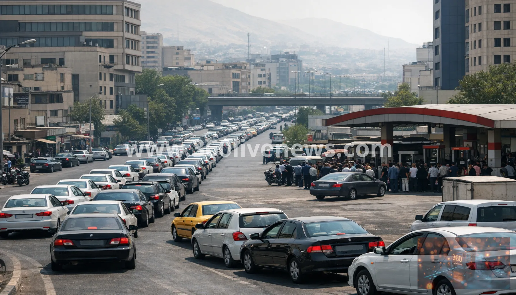 Kilometre-long petrol queues in Tehran as Iran confirms fuel price rise