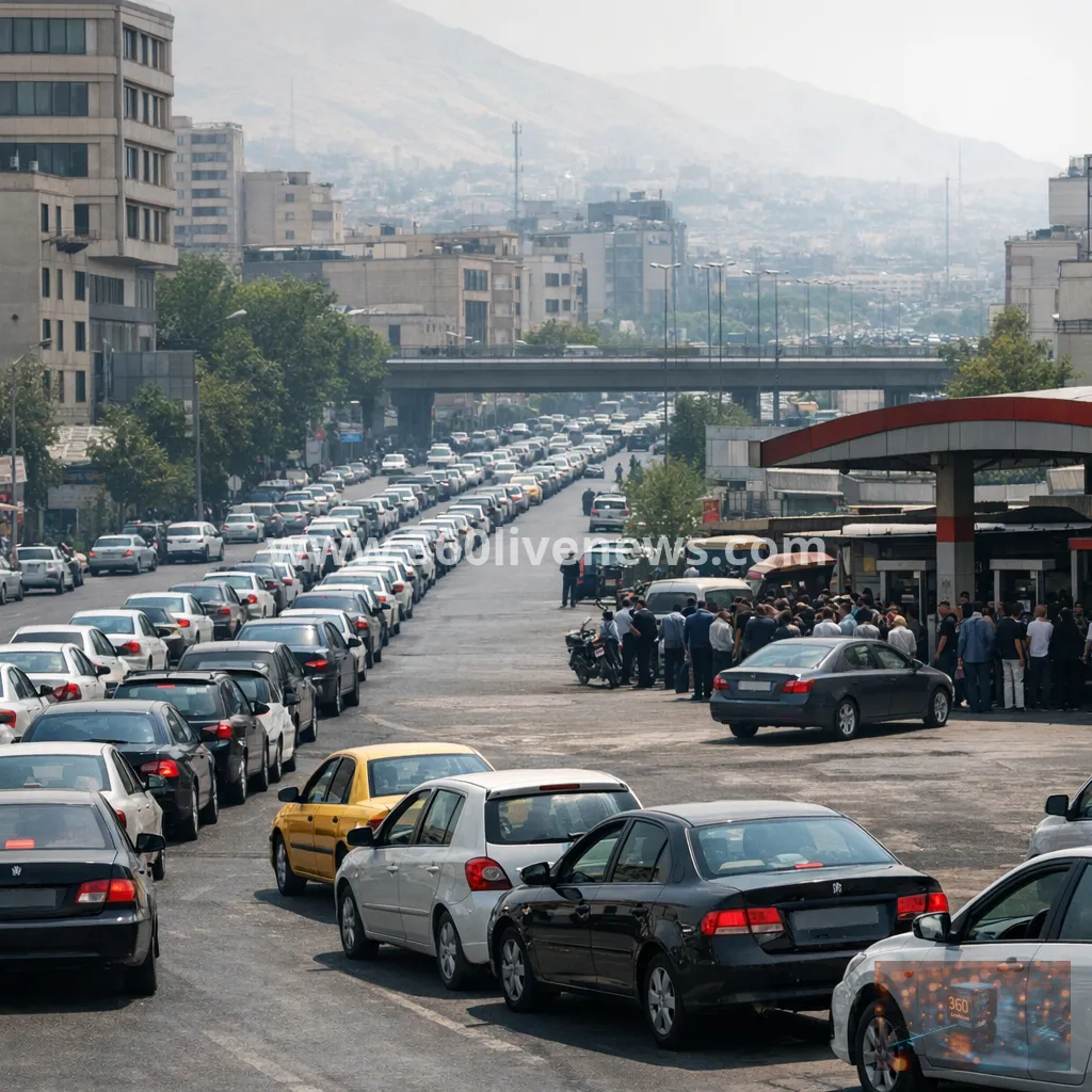 Kilometre-long petrol queues in Tehran as Iran confirms fuel price rise