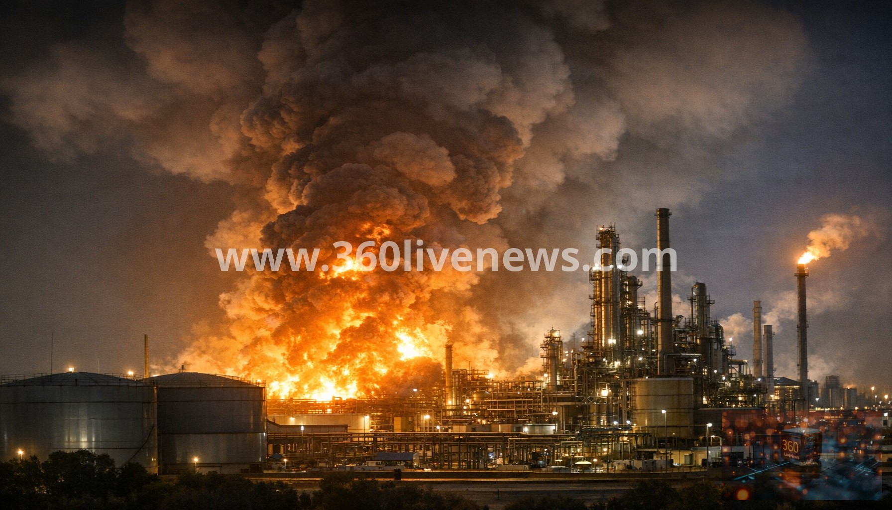 Major fire at Geelong oil refinery threatens Australia's petrol supplies