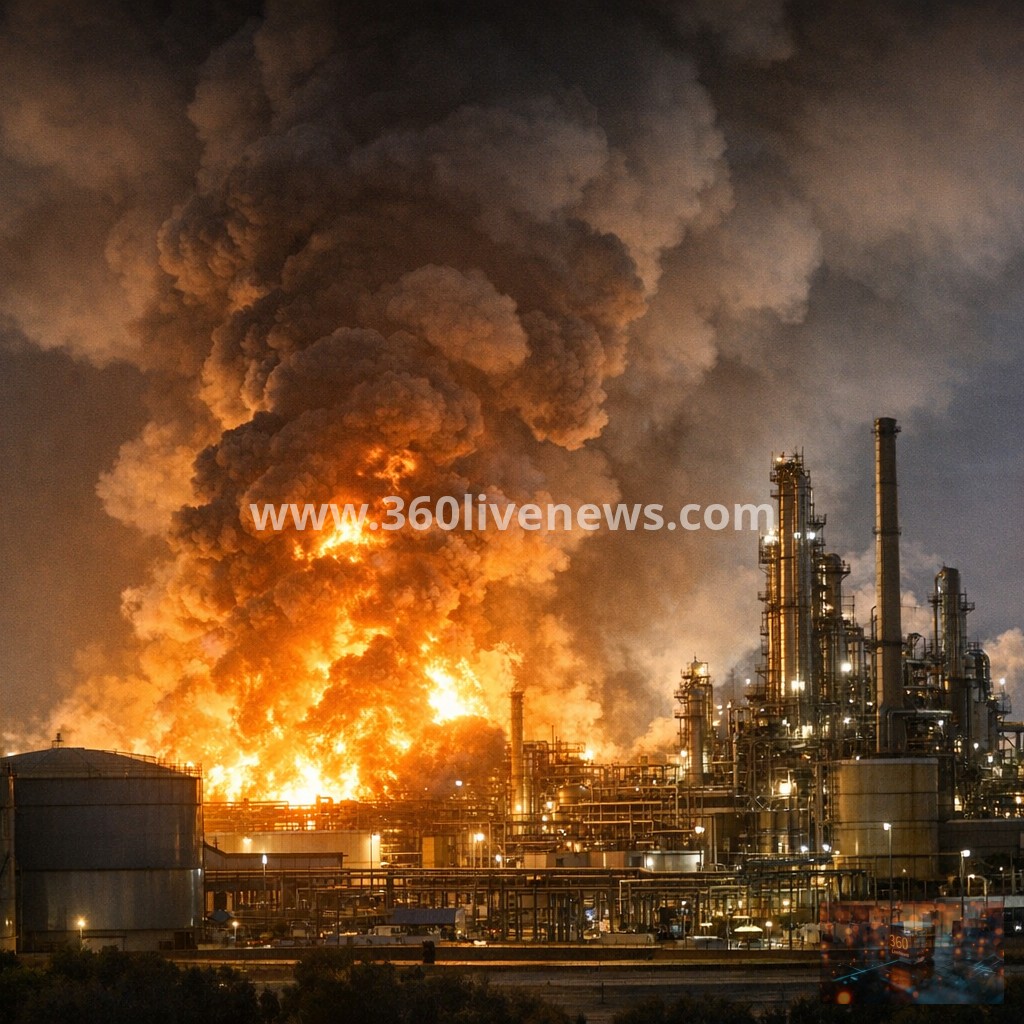 Major fire at Australian oil refinery threatens petrol supplies amid global fuel crunch