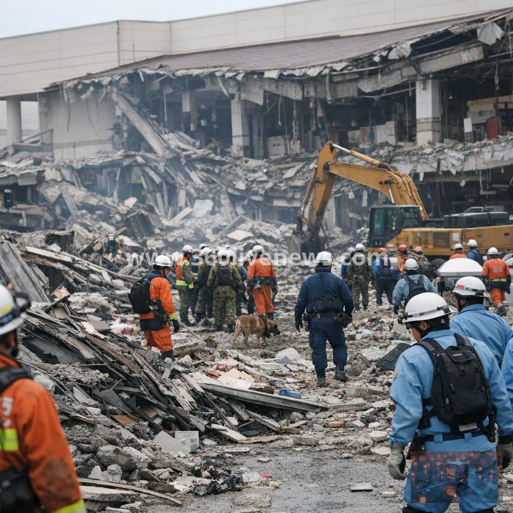 Japan rescue efforts continue after quake as aftershocks top 100 and mall search goes on