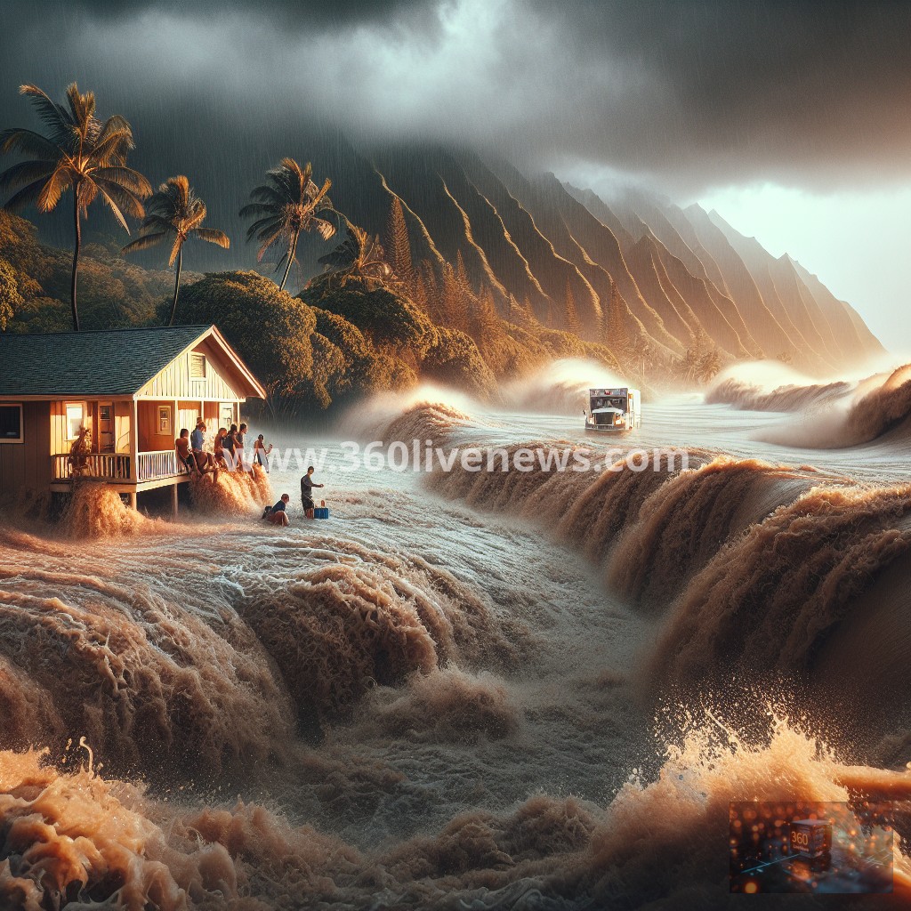 Severe flooding prompts emergency evacuation orders for 5,500 residents on Oahu's north shore