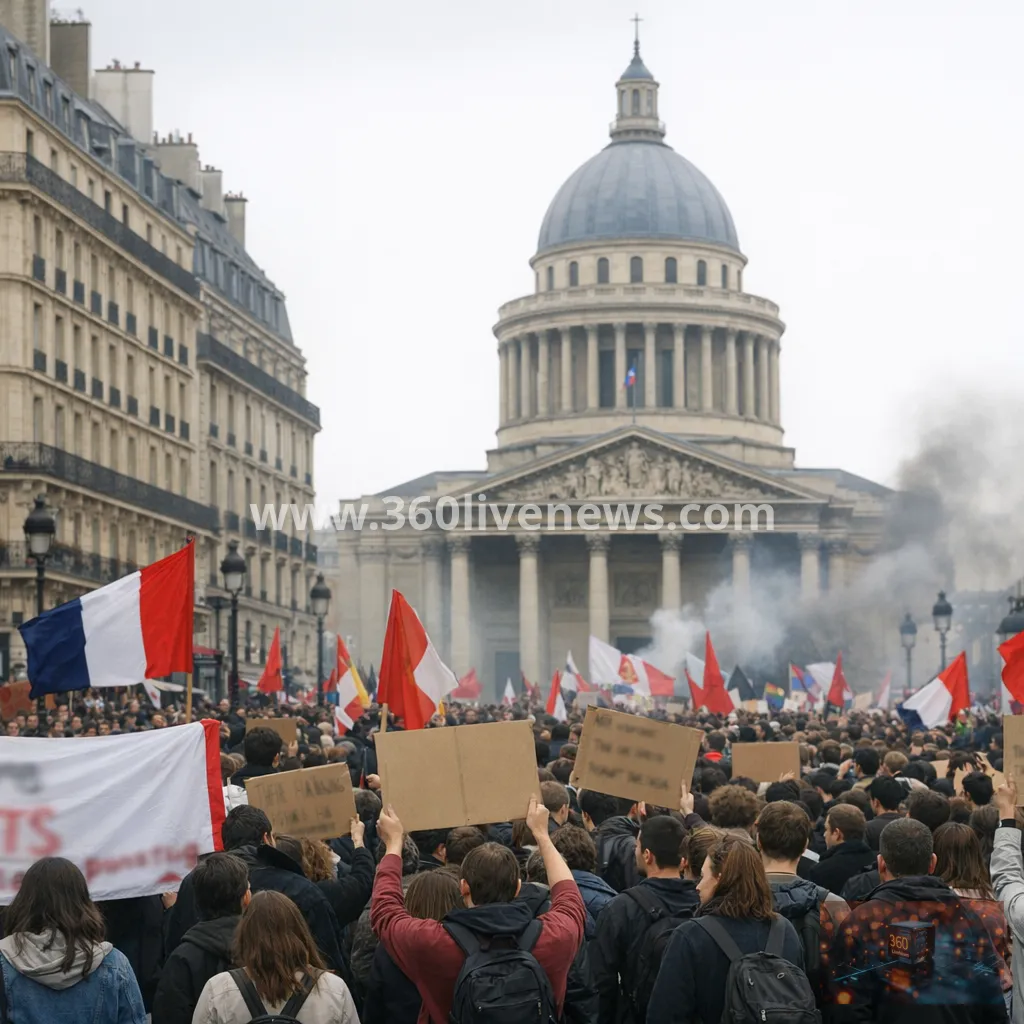 French students and public workers protest planned budget cuts ahead of 2027 budget