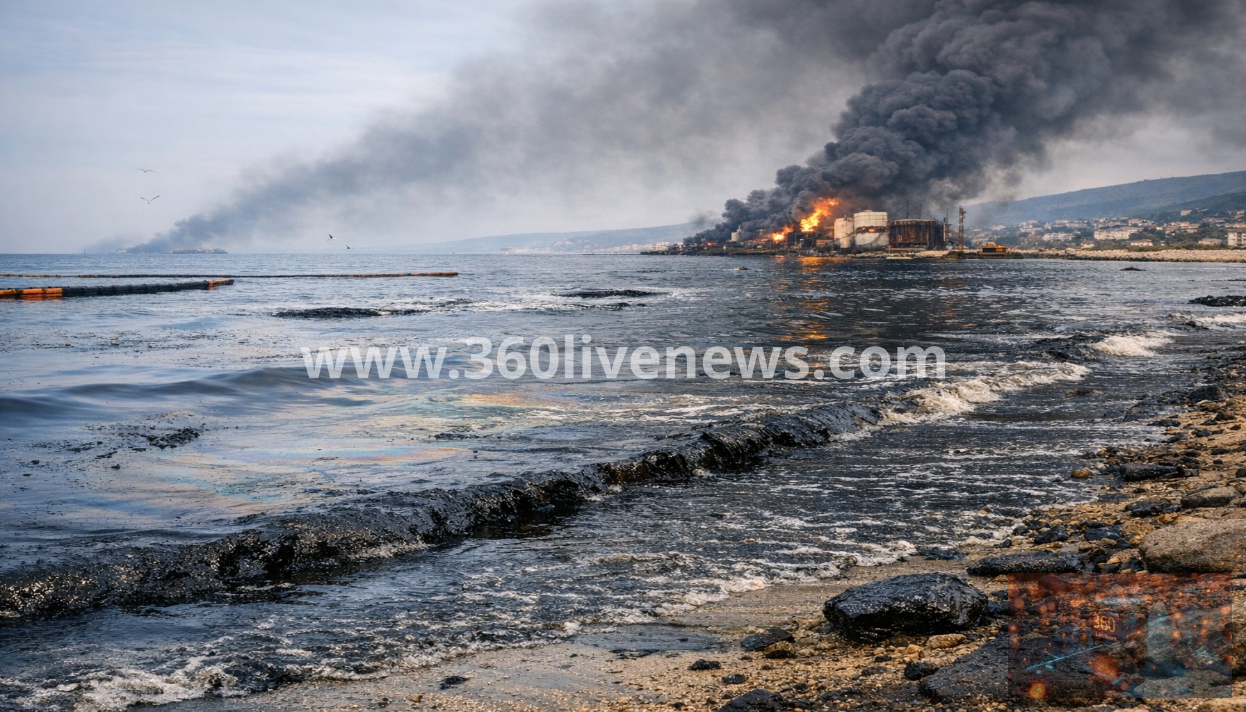 Pollution spreads along Russia's Black Sea coast after strikes on oil infrastructure