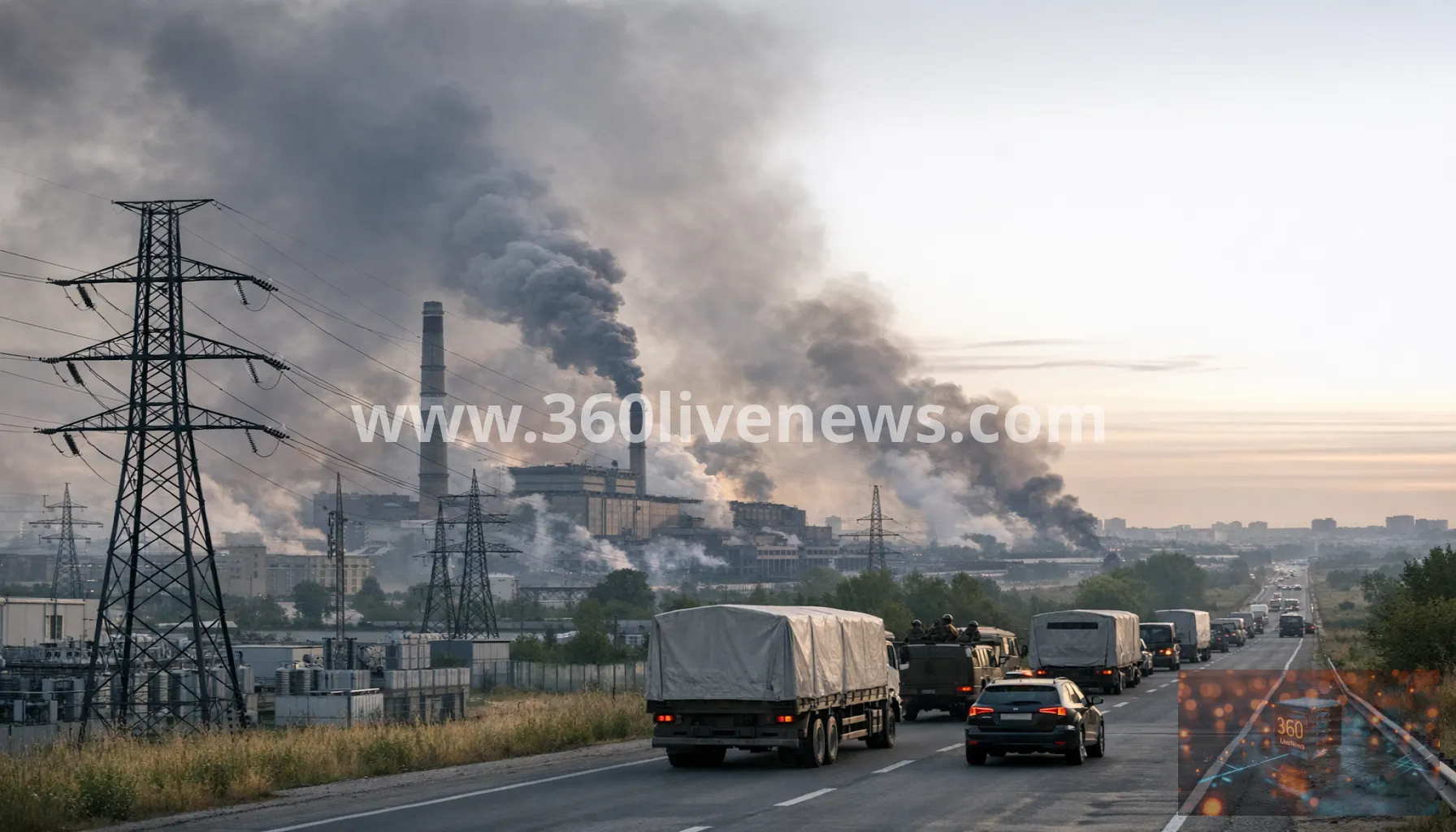 Russia strikes Kyiv energy facilities as aid convoy moves toward Oleshky
