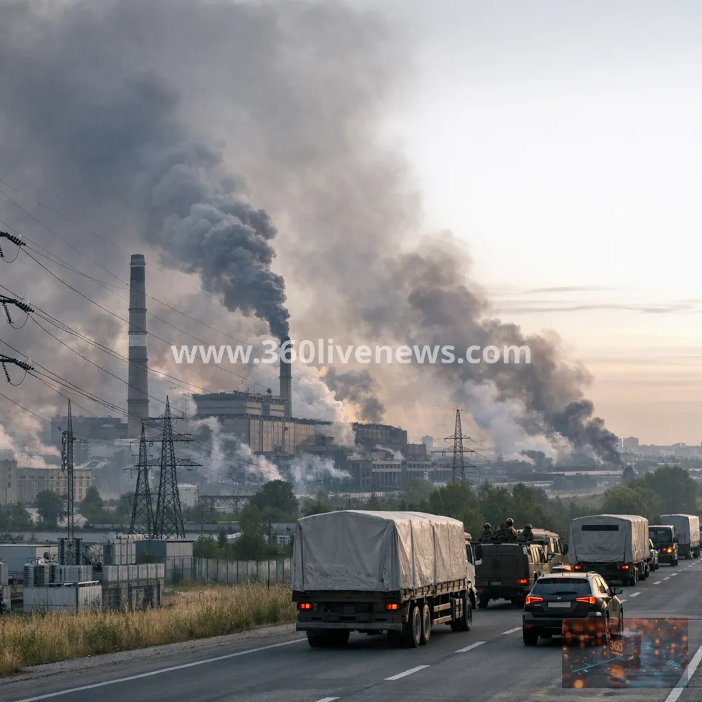 Russia strikes Kyiv energy facilities as aid convoy moves toward Oleshky