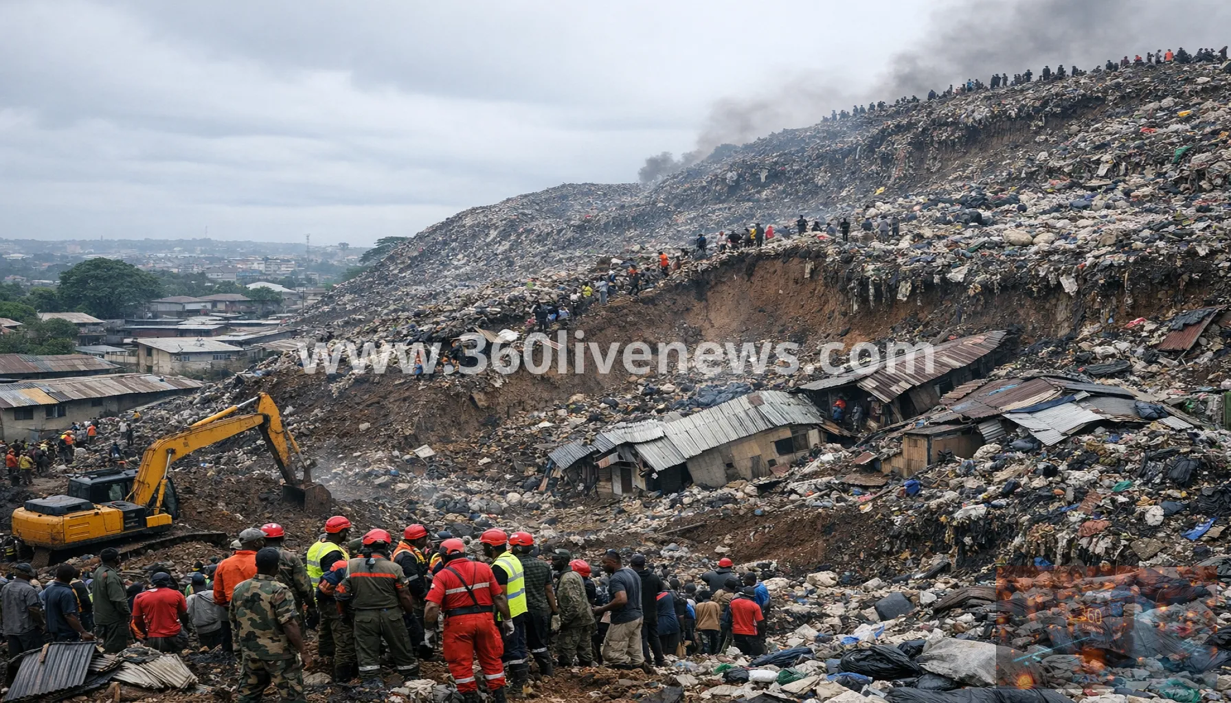 Landfill collapse in Conakry kills at least 30 after heavy rains trigger landslide