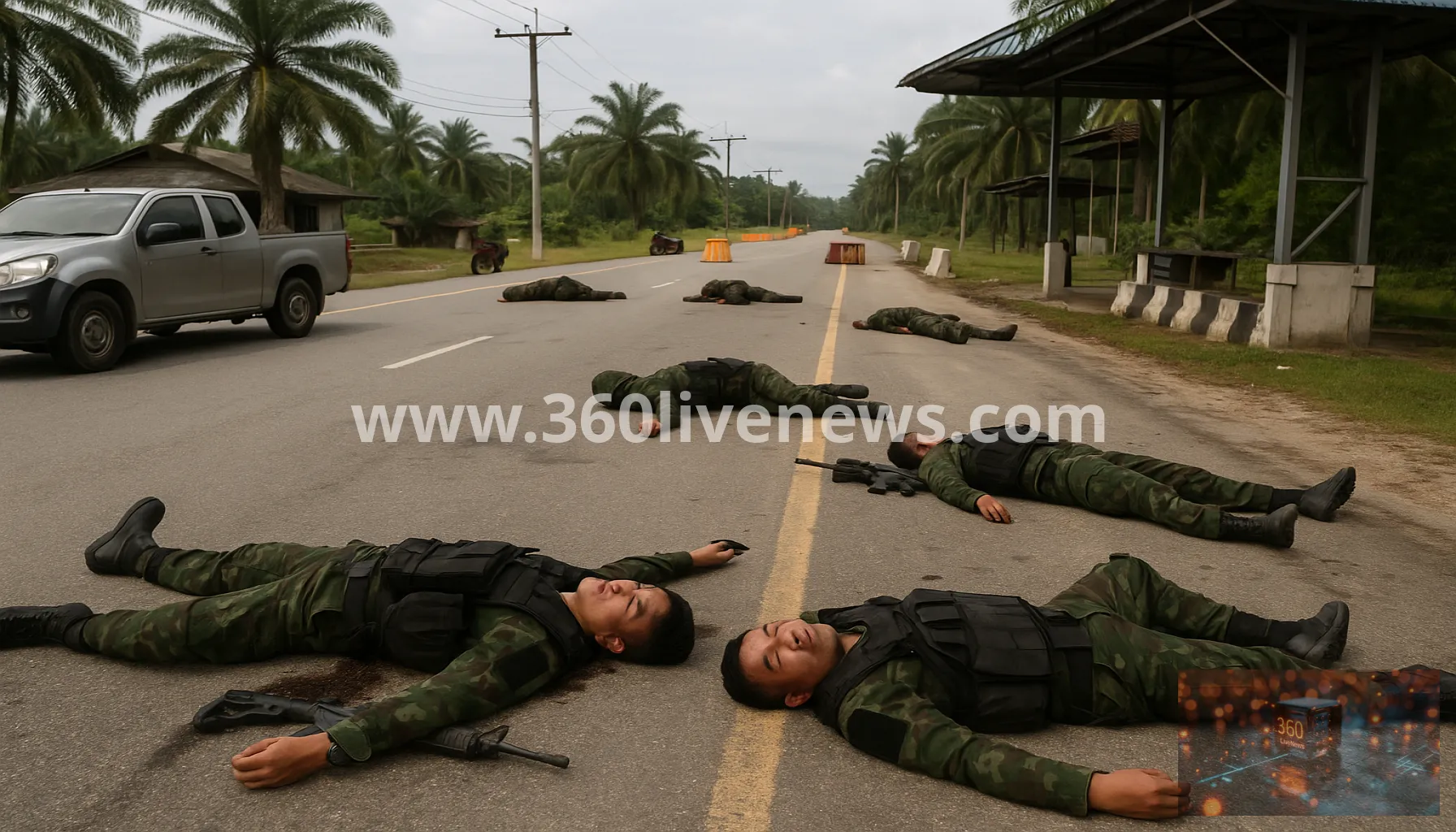Five soldiers killed in checkpoint attack in southern Thailand's Narathiwat province