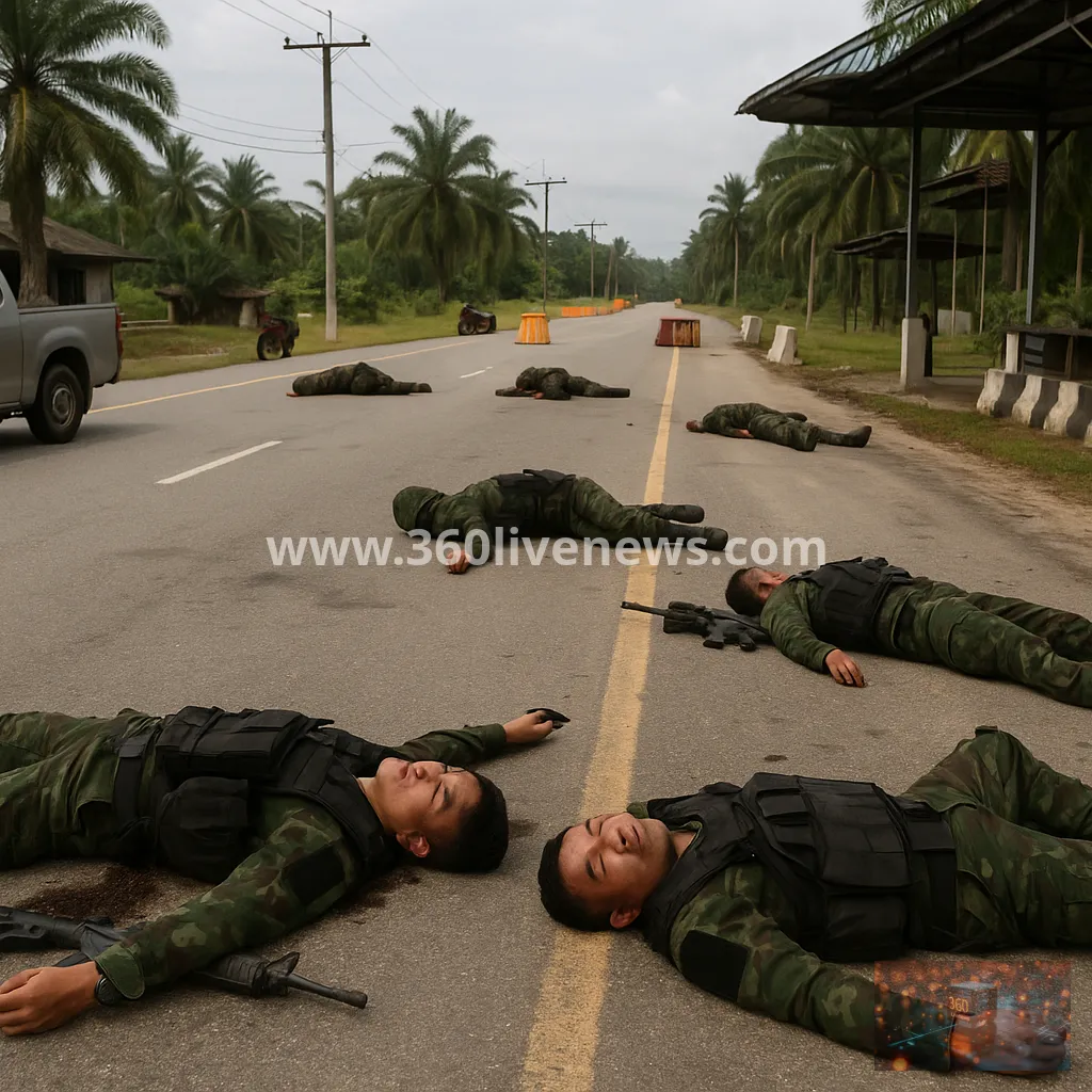 Five soldiers killed in checkpoint attack in southern Thailand's Narathiwat province