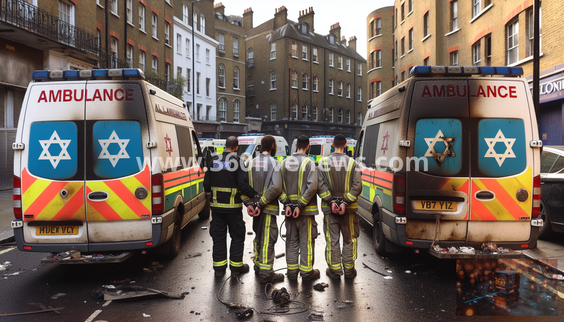 Two men arrested for arson attack on ambulances in Golders Green, treated as anti-Semitic hate crime by police