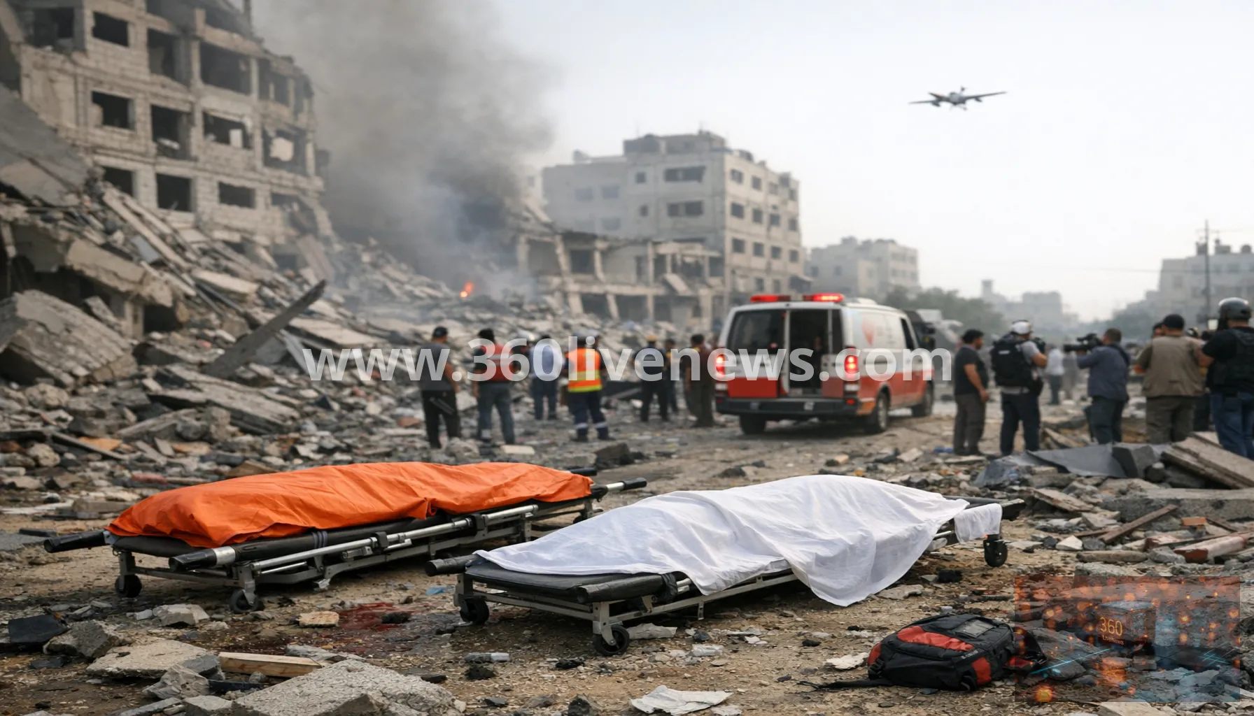 Israeli drone strike in Gaza City kills paramedic and schoolboy in double-tap attack
