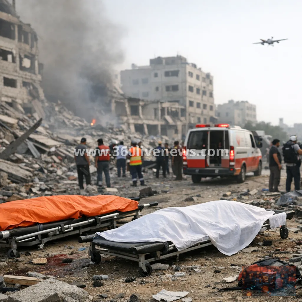 Israeli drone strike in Gaza City kills paramedic and schoolboy in double-tap attack