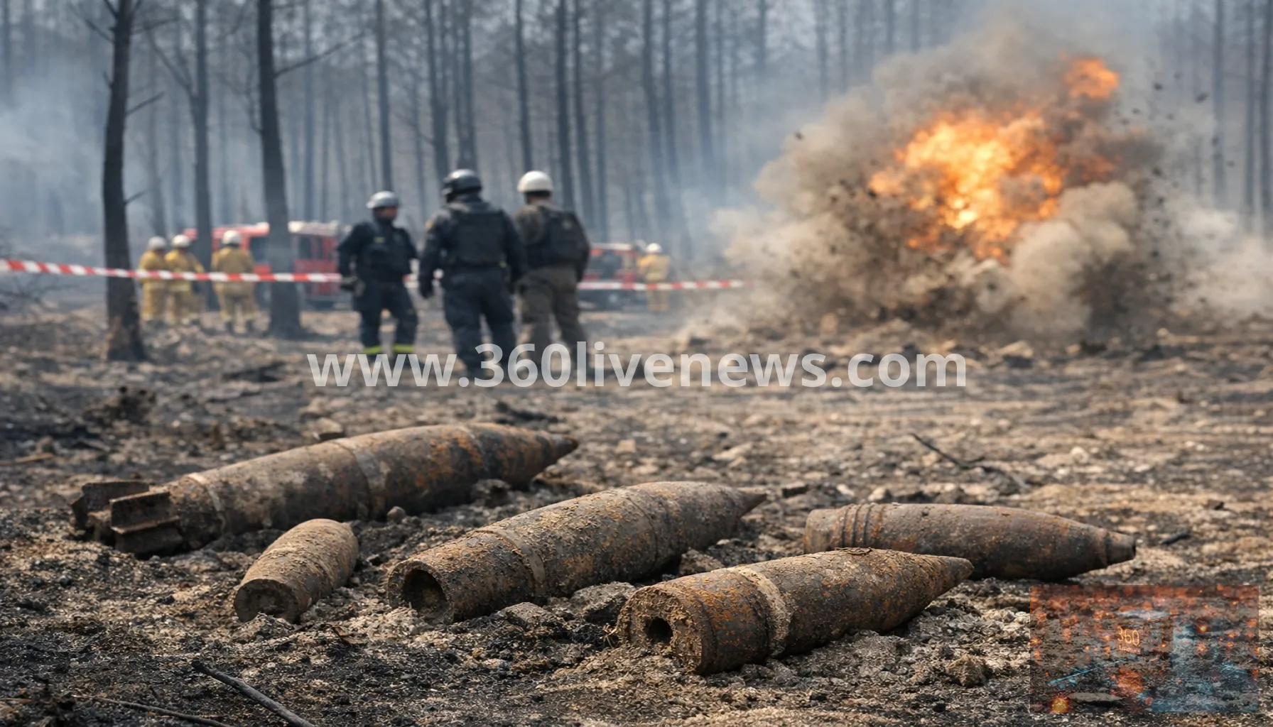 Wildfire in southwest France uncovers unexploded World War II shells