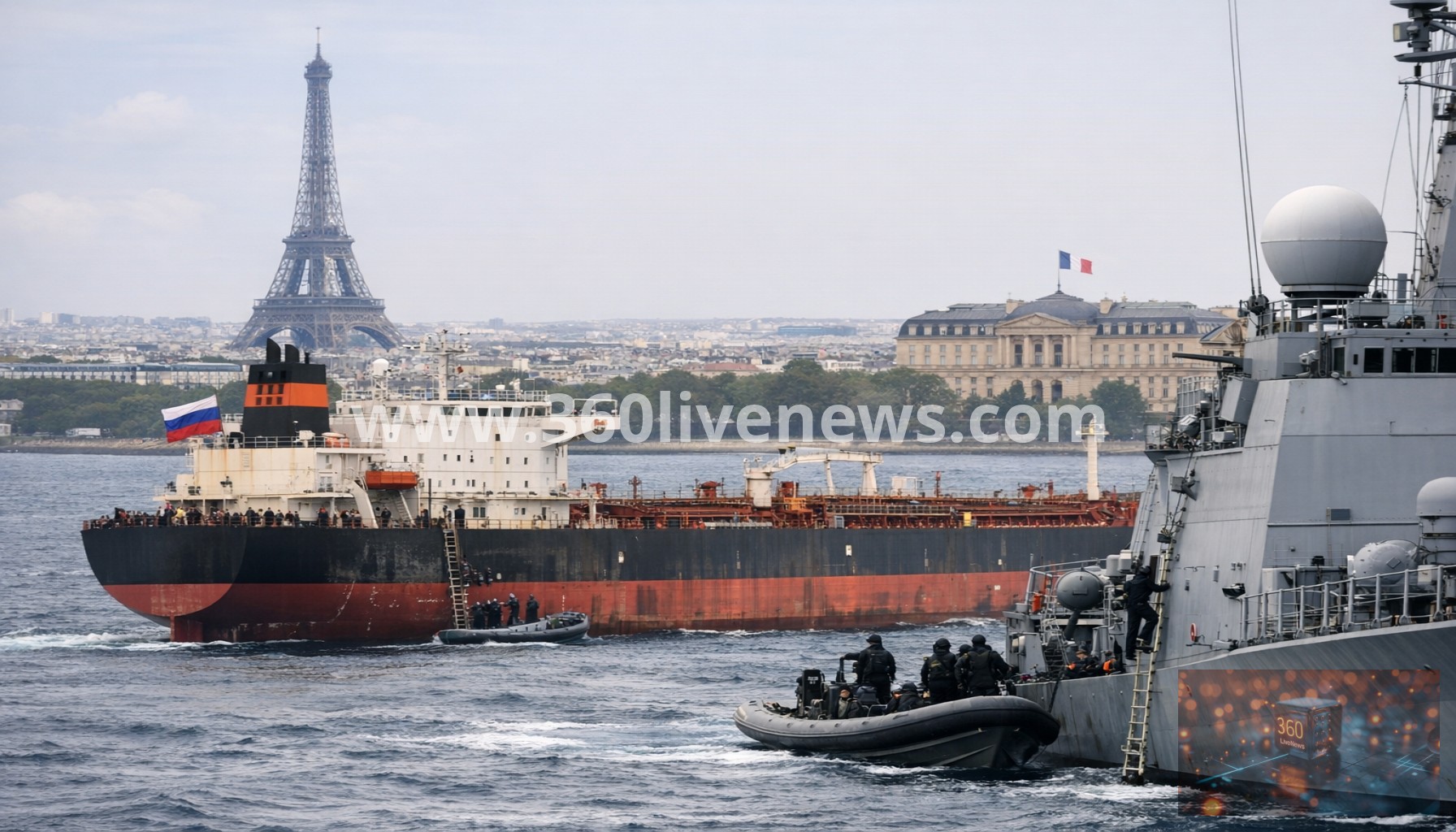France boards sanctioned tanker Tagor in Atlantic, Macron says