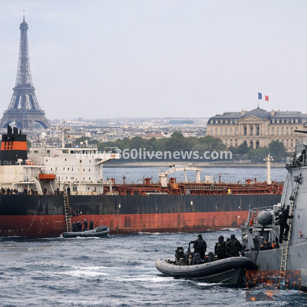 France boards sanctioned tanker Tagor in Atlantic, Macron says