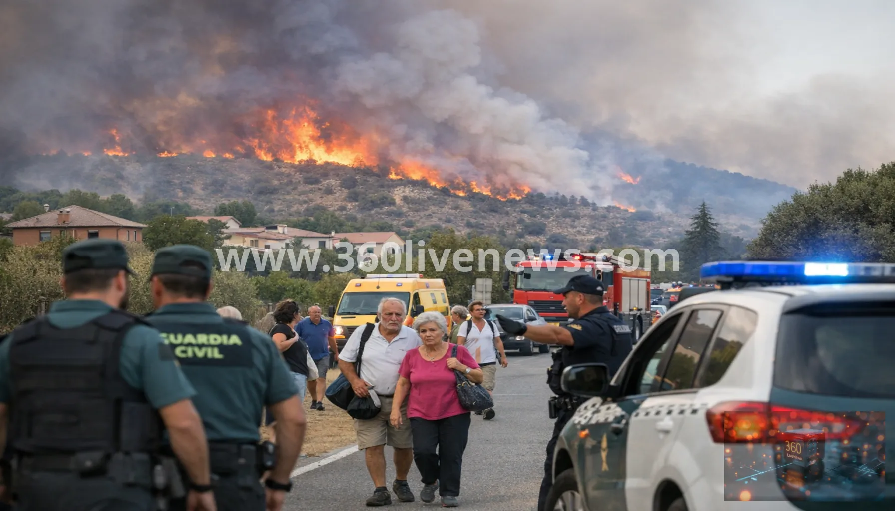 Spanish police evacuate residents as wildfire threatens homes near Madrid