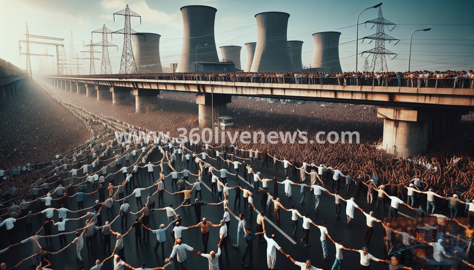 Iranians Form Human Chains in Protest Against US Threats to Target Vital Infrastructure