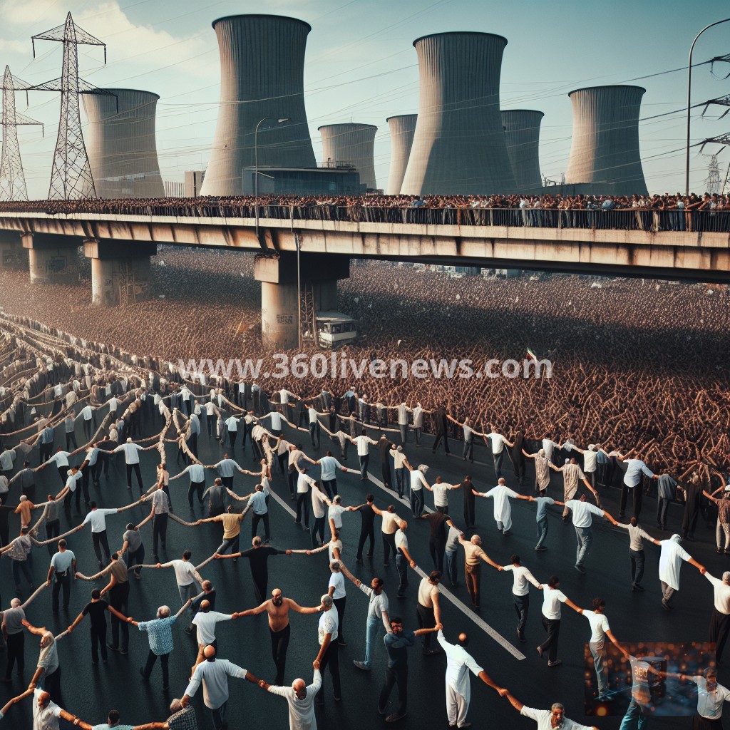 Iranians Form Human Chains in Protest Against US Threats to Target Vital Infrastructure