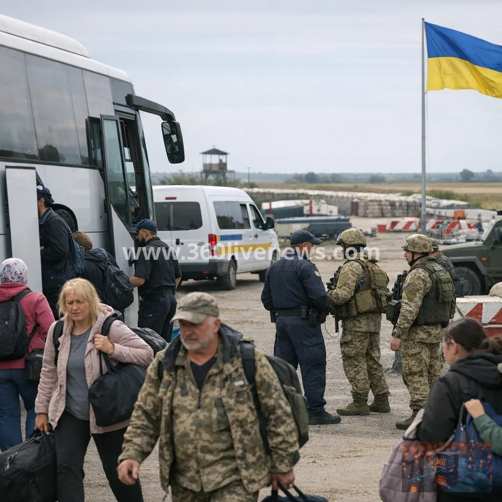 Evacuees from Russian-occupied Oleshky reach Ukraine as ceasefire continues