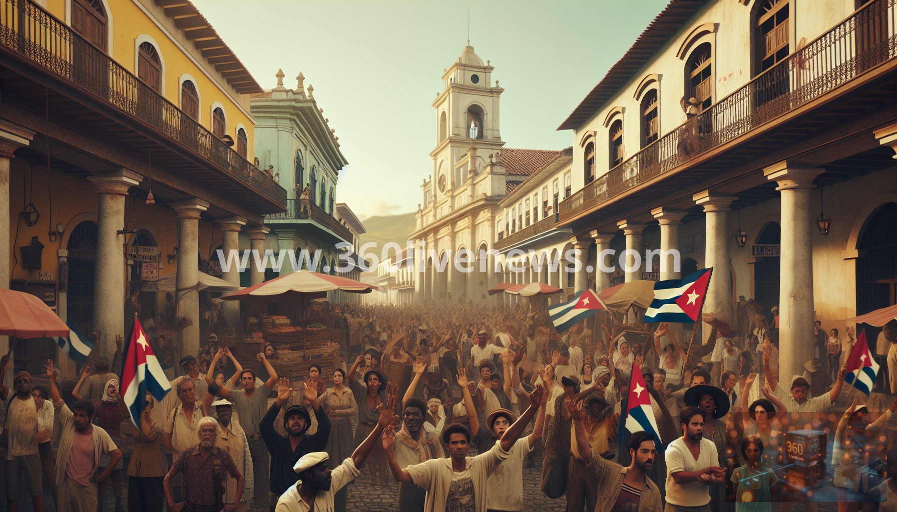 Protests in Cuba escalate over economic conditions, leading to arrests and a local Communist Party office being set on fire