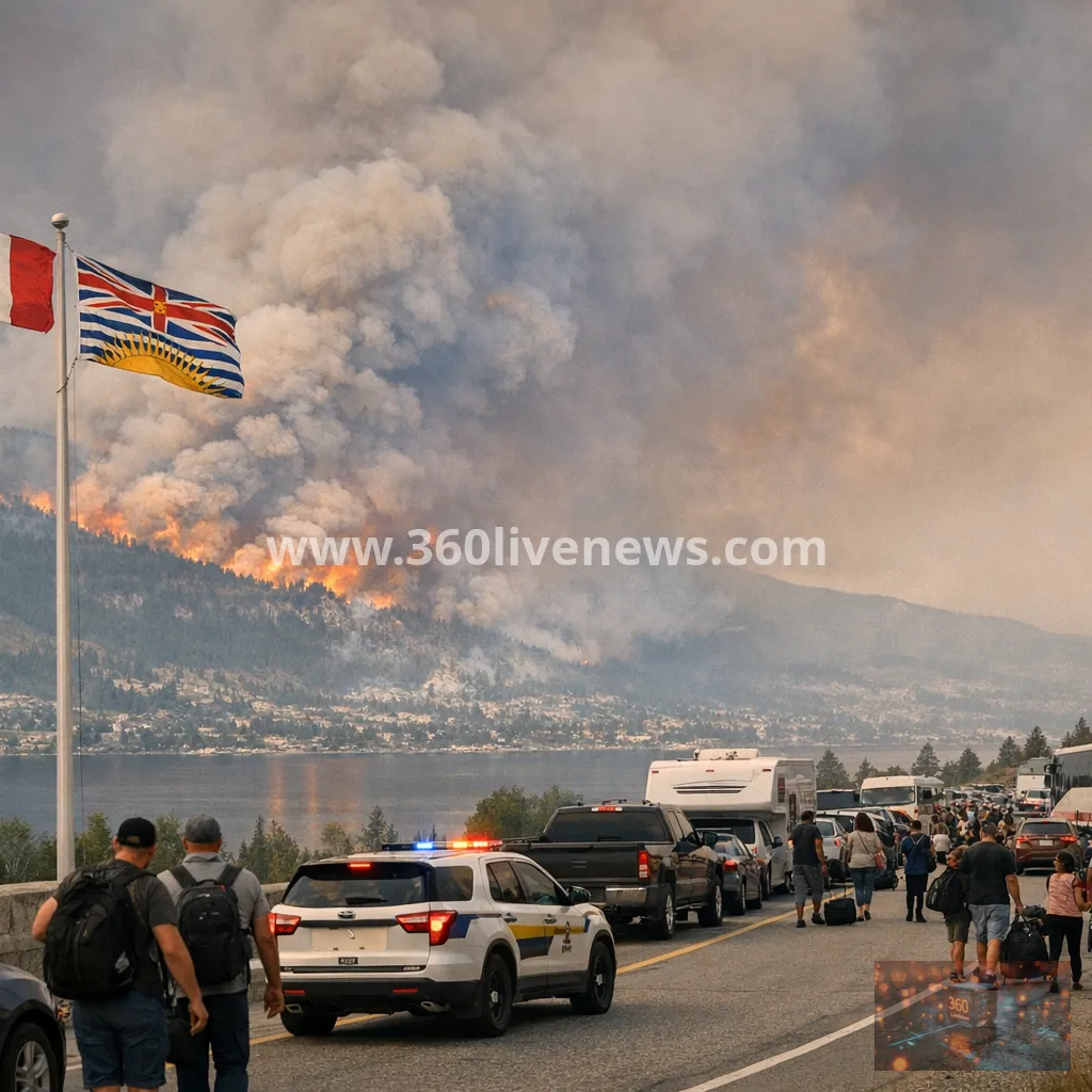 British Columbia declares state of emergency as wildfires force more than 20,000 to flee