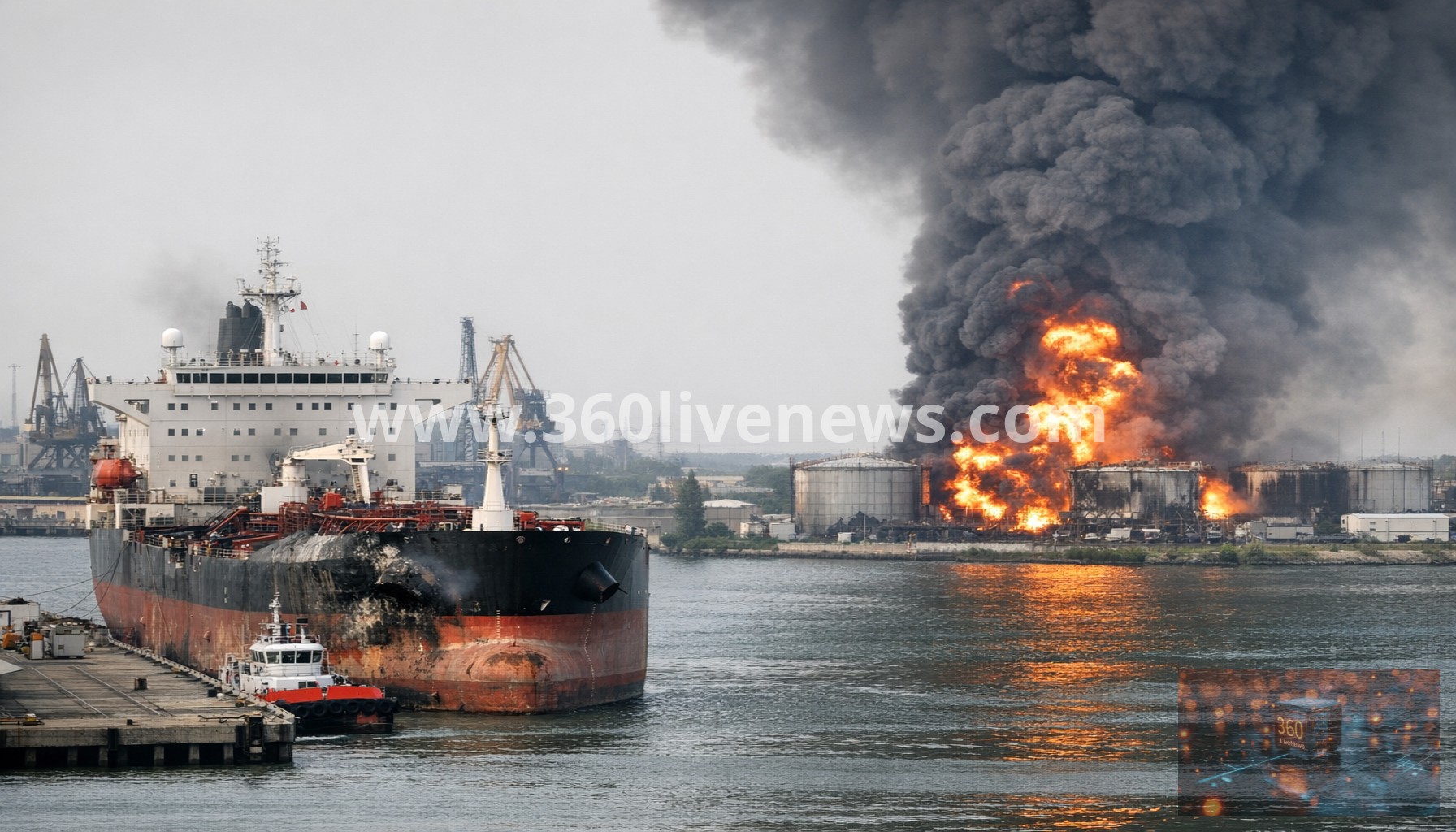 Ukraine drone strikes hit tanker and oil depot in southern Russia
