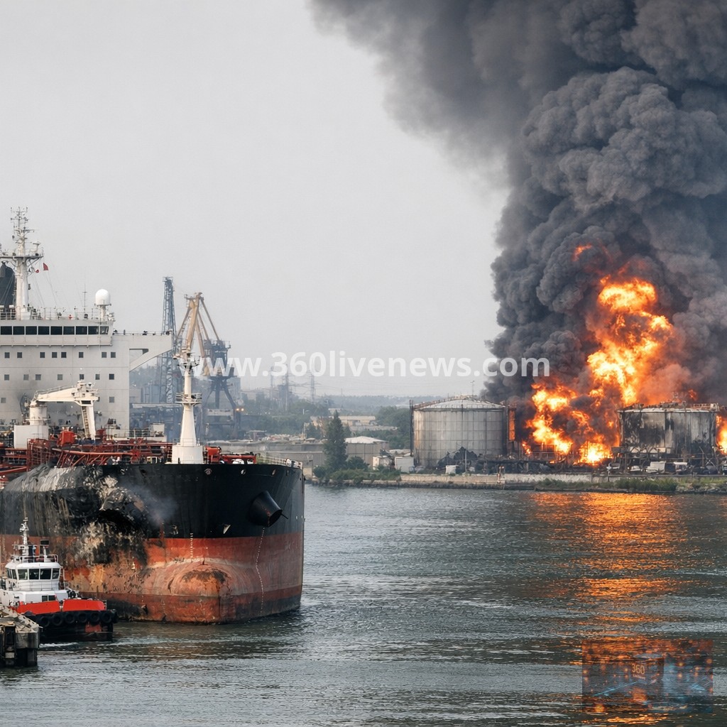 Ukraine drone strikes hit tanker and oil depot in southern Russia