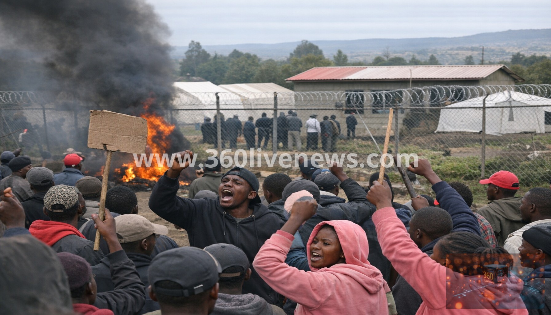 Hundreds protest in Kenya over planned Ebola quarantine facility for US citizens