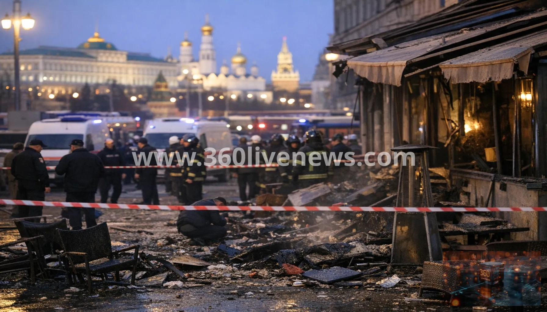 At least three killed in explosion near cafe in Moscow