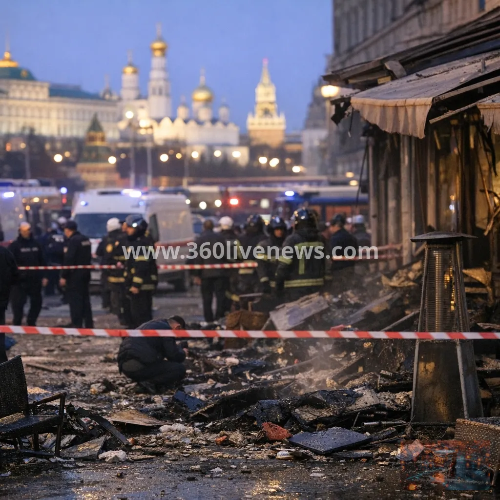 At least three killed in explosion near cafe in Moscow