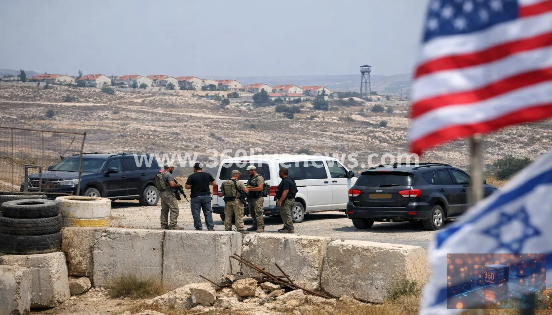 US lawmaker says armed settlers detained his group in the occupied West Bank