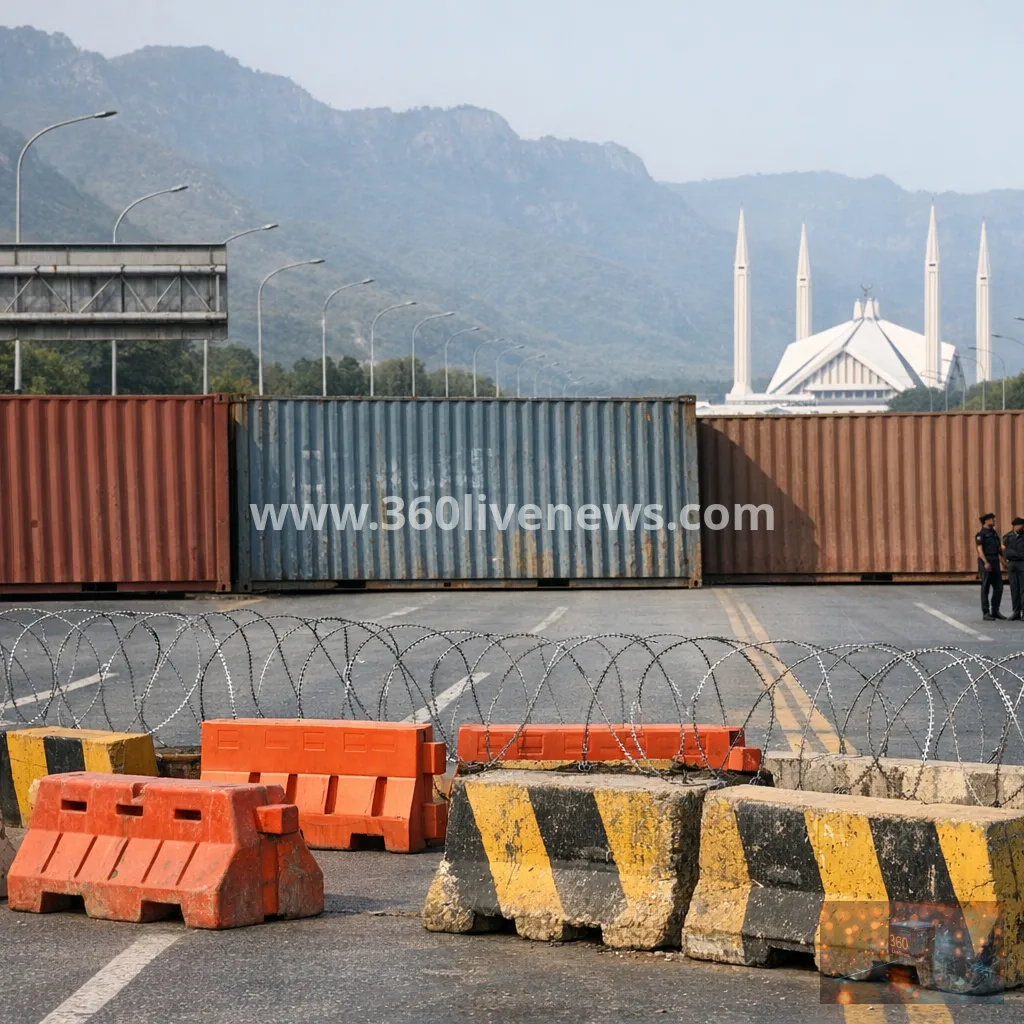 Pakistan blocks roads and deploys barriers ahead of PTI march for Imran Khan