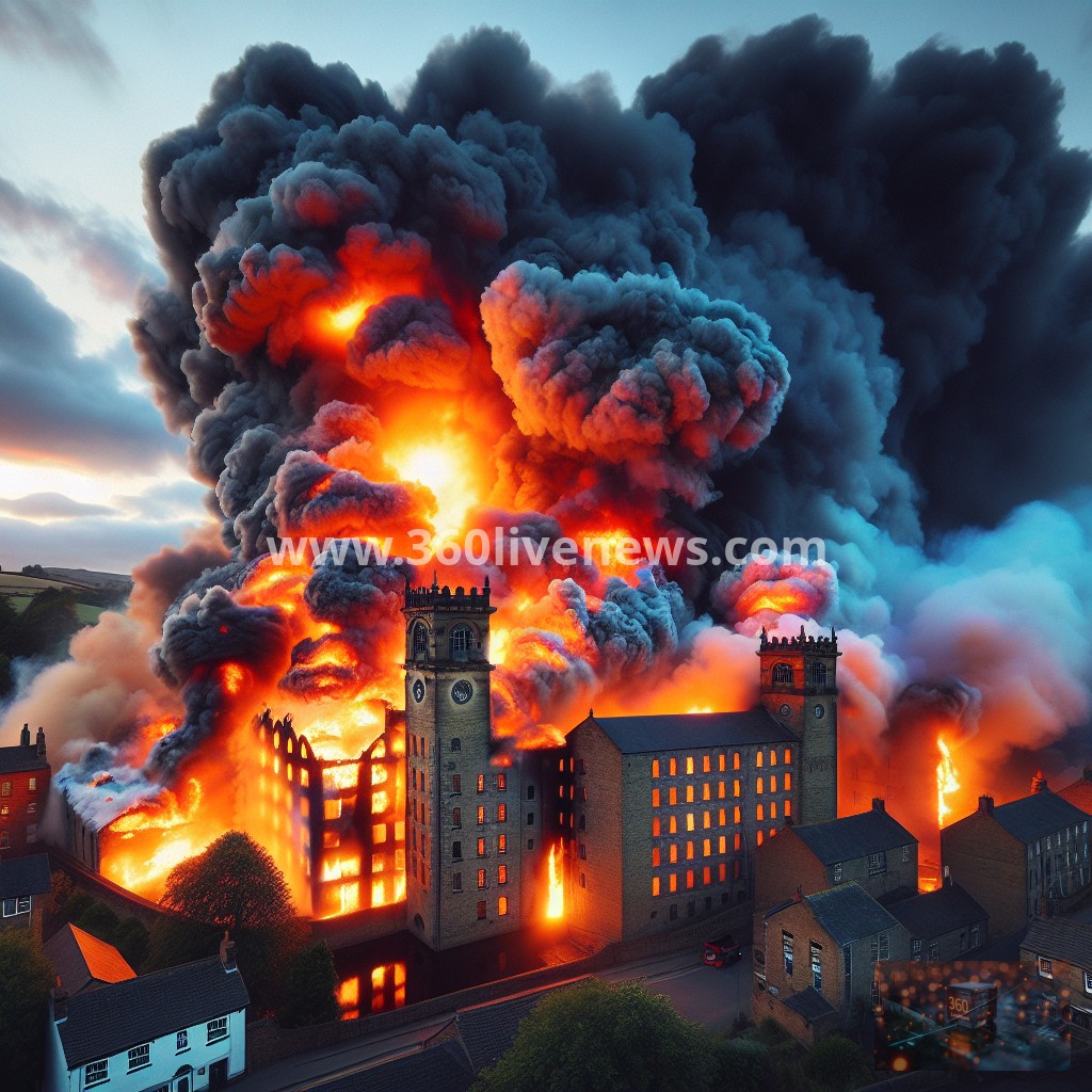 Fire at The Big Mill in Leek prompts response from six fire engines as crews tackle remaining hotspots