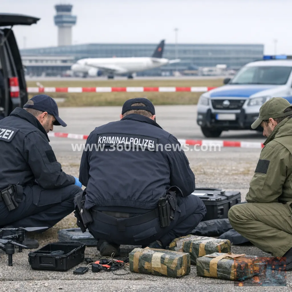 Third drone and suspected military explosives found near Leipzig airport